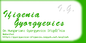 ifigenia gyorgyevics business card